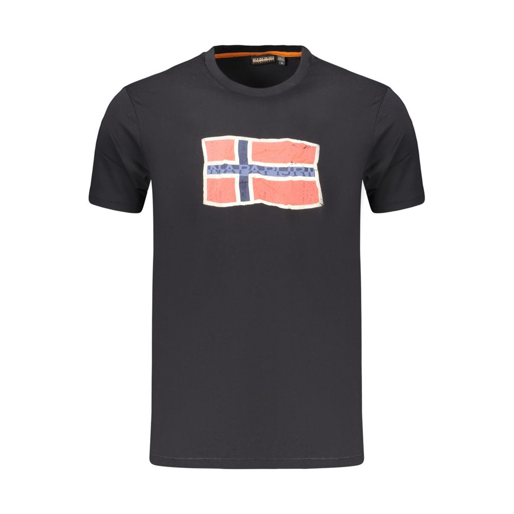 Napapijri Black Cotton Men's T-Shirt