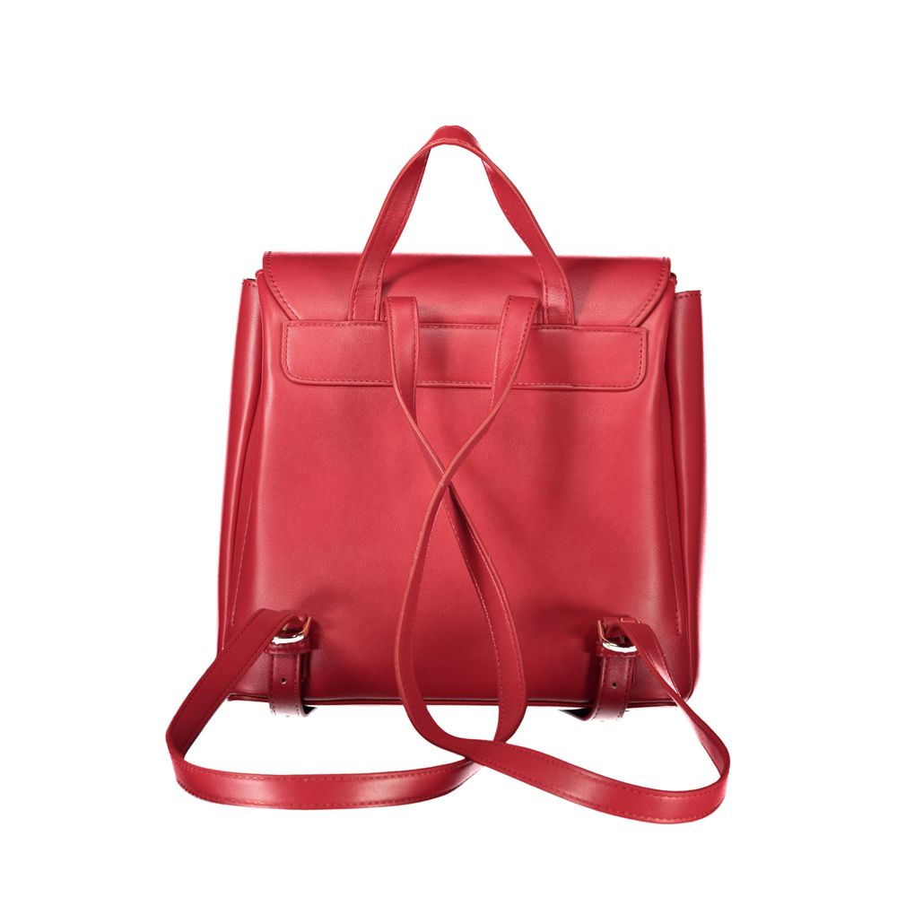 Evening Handbag by Mario Valentino for women in polyurethane red features a refined silhouette, showcasing a secure , organized , and versatile for a refined finish.