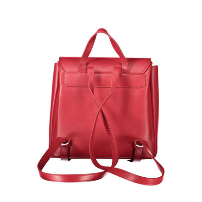 Evening Handbag by Mario Valentino for women in polyurethane red features a refined silhouette, showcasing a secure , organized , and versatile for a refined finish.