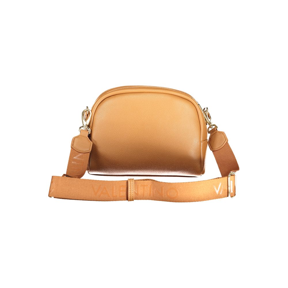 Handbag by Mario Valentino for women in polyurethane brown features a signature silhouette, showcasing a secure and signature with versatile for a sophisticated look.