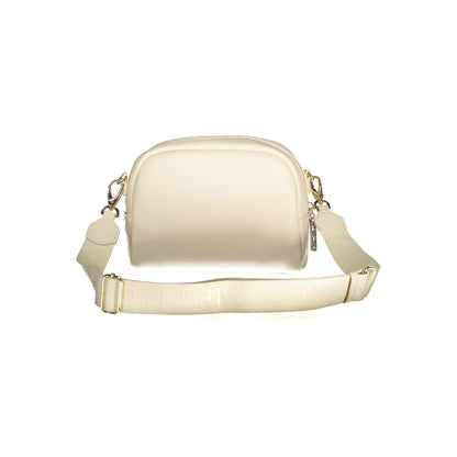 Evening Handbag by Mario Valentino for women in polyurethane beige features a signature silhouette, showcasing a secure and signature with versatile for a sophisticated look.