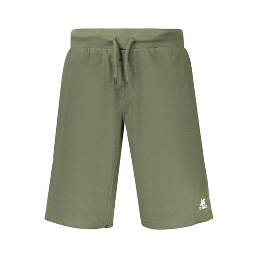 Activewear Shorts by U.S. Grand Polo for men in cotton polyester green & print features a kinetic silhouette, showcasing adjustable-waistband with a kinetic , short, and for a premium athletic look.