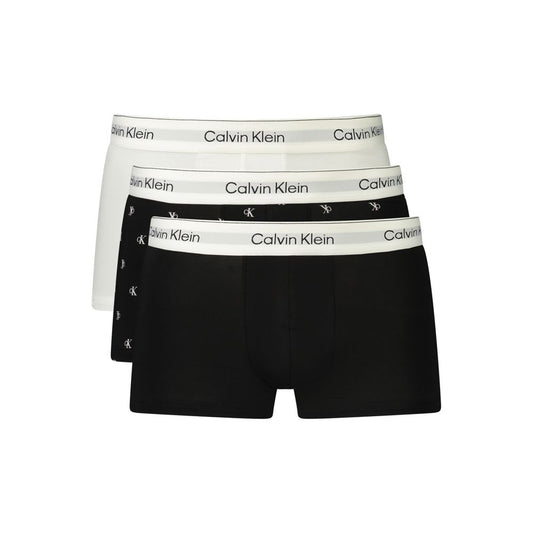 Underwear Boxer Shorts by Calvin Klein for men in stretch cotton black & white, featuring a contoured Men's Low Rise Stretch Cotton Underwear Boxer Shorts design with a contoured fit for ultimate comfort.