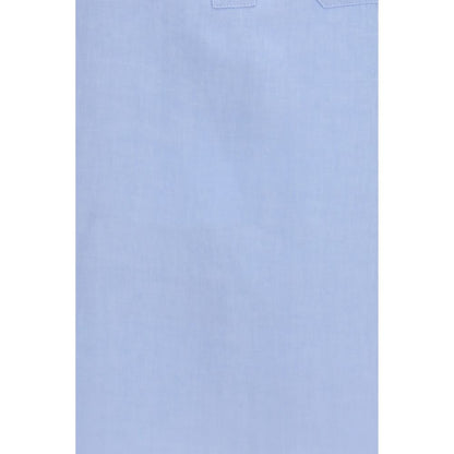 S Max Mara Blue Linen Dress Shirt