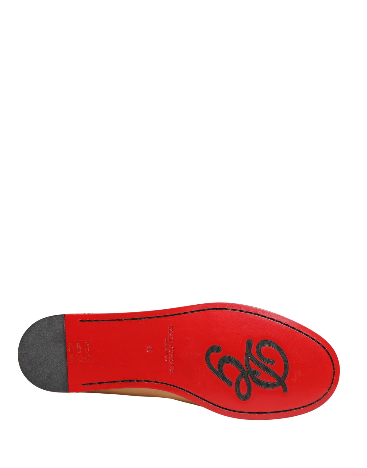 Dolce & Gabbana Men's Leather Loafer Slip-On Shoes - Beige