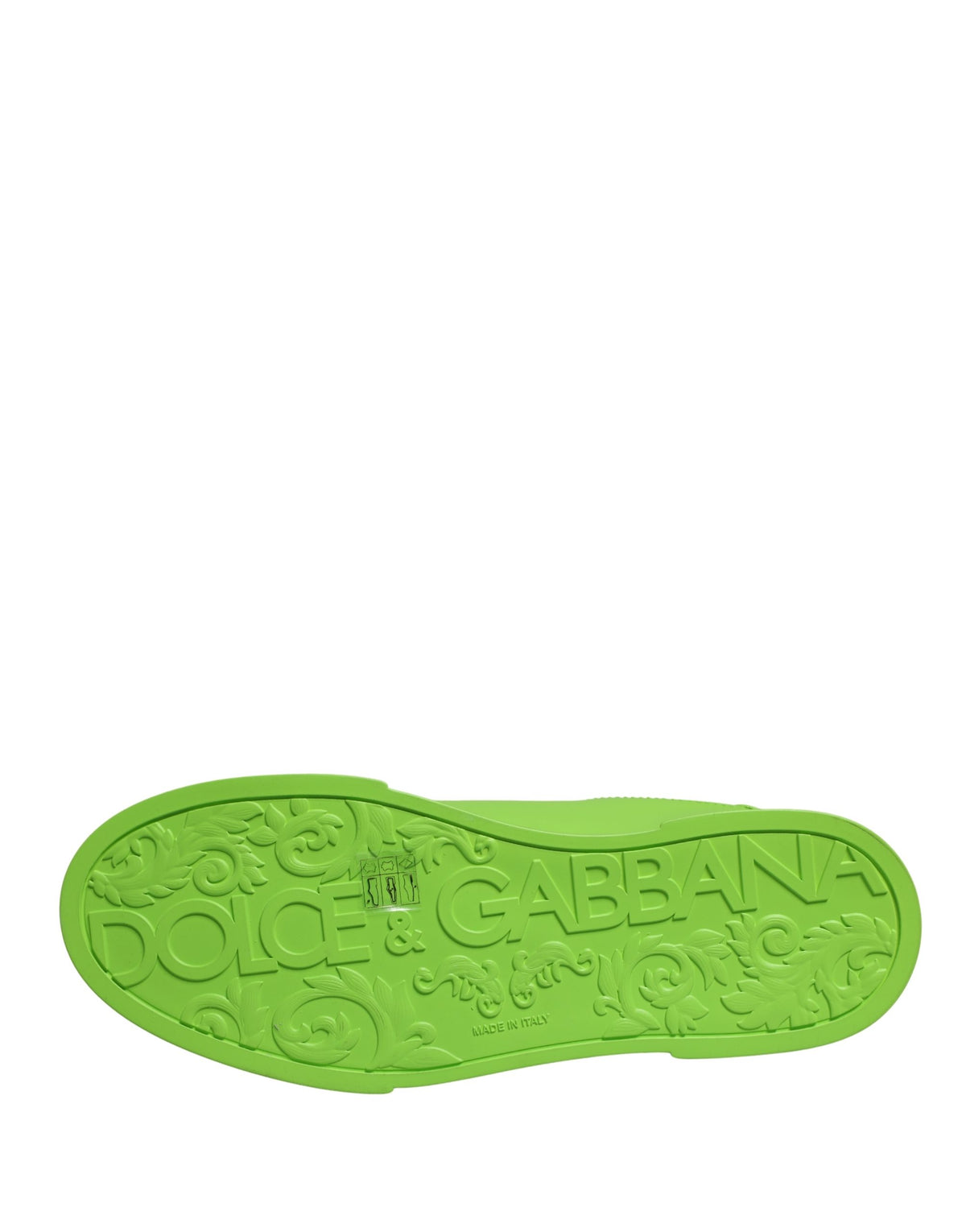Dolce & Gabbana Men's Low Top Calf Leather & Rubber Sneakers - Green