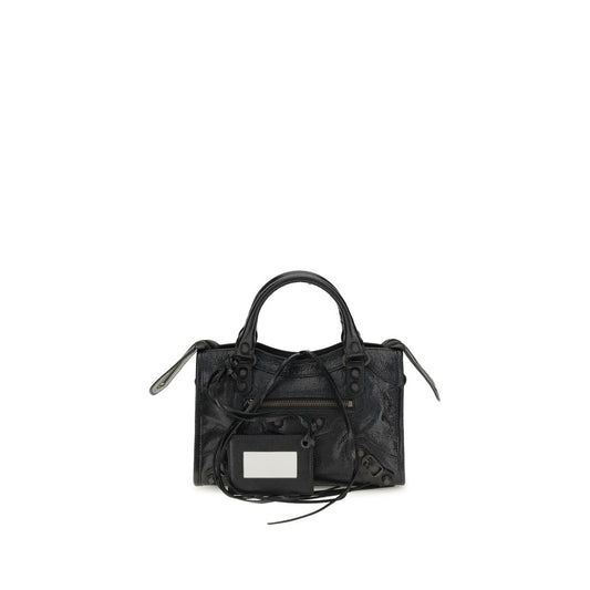 Balenciaga Le City Brass Zamak & Calf Leather Mini Shoulder Bag - Black