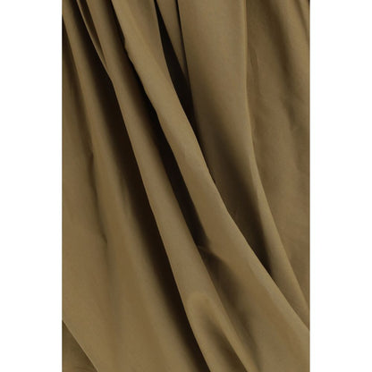 Chloé Bicolor Cotton Midi Skirt