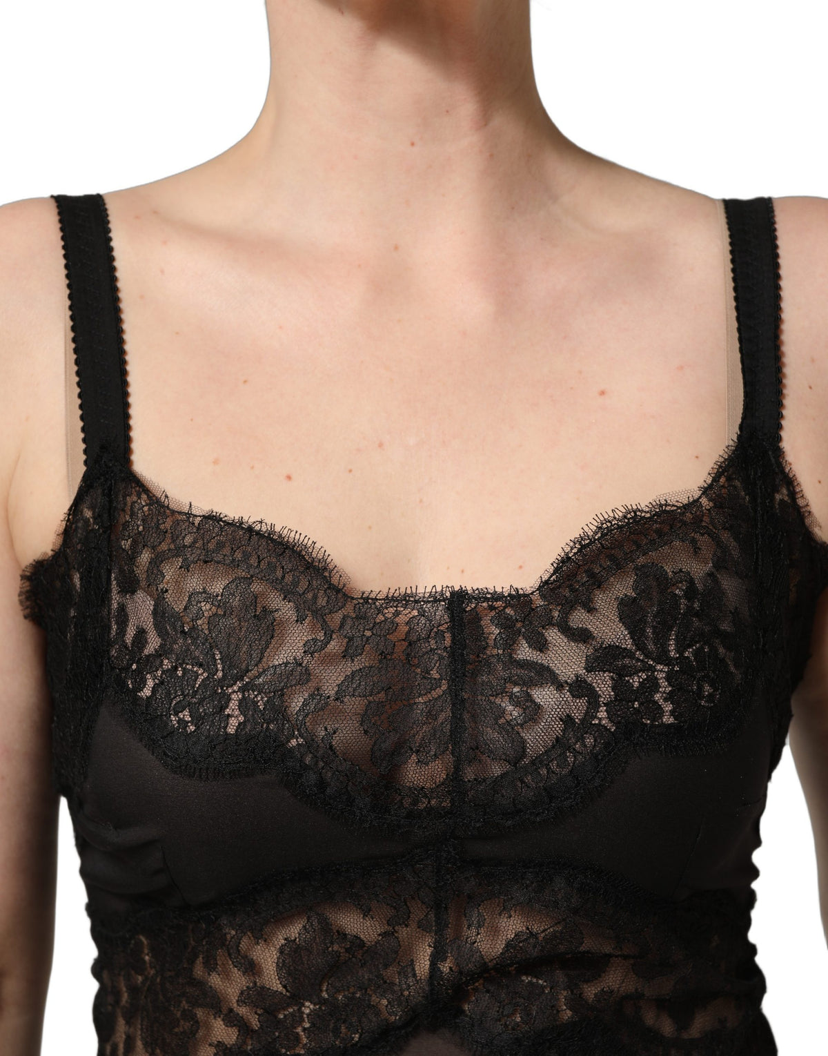 Dolce & Gabbana Women's Silk Viscose Nylon & Lace Pajamas - Black