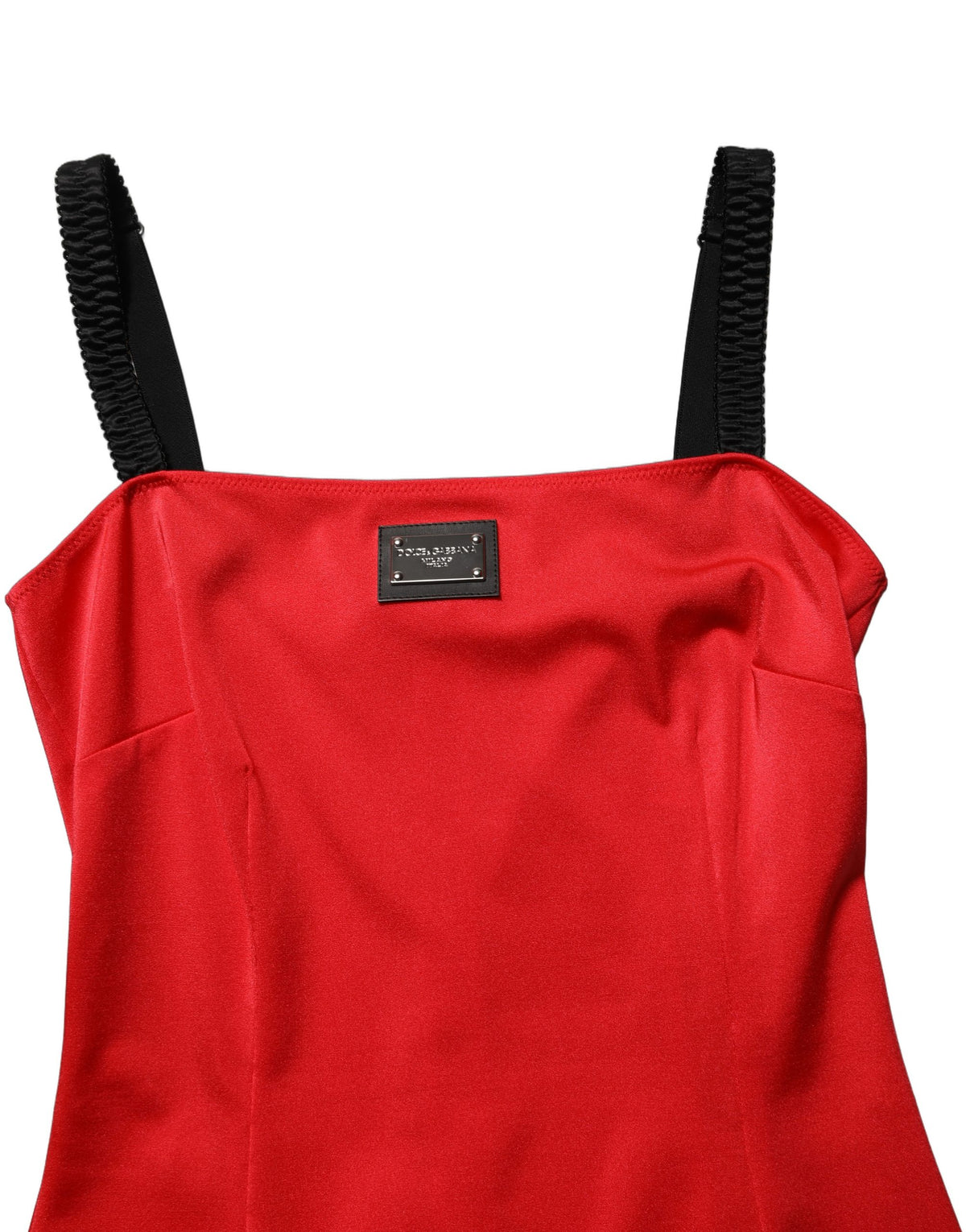 Dolce & Gabbana Aria Women's Wrap Cocktail Sleeveless Stretch Nylon Short Mini Dress - Red Signature