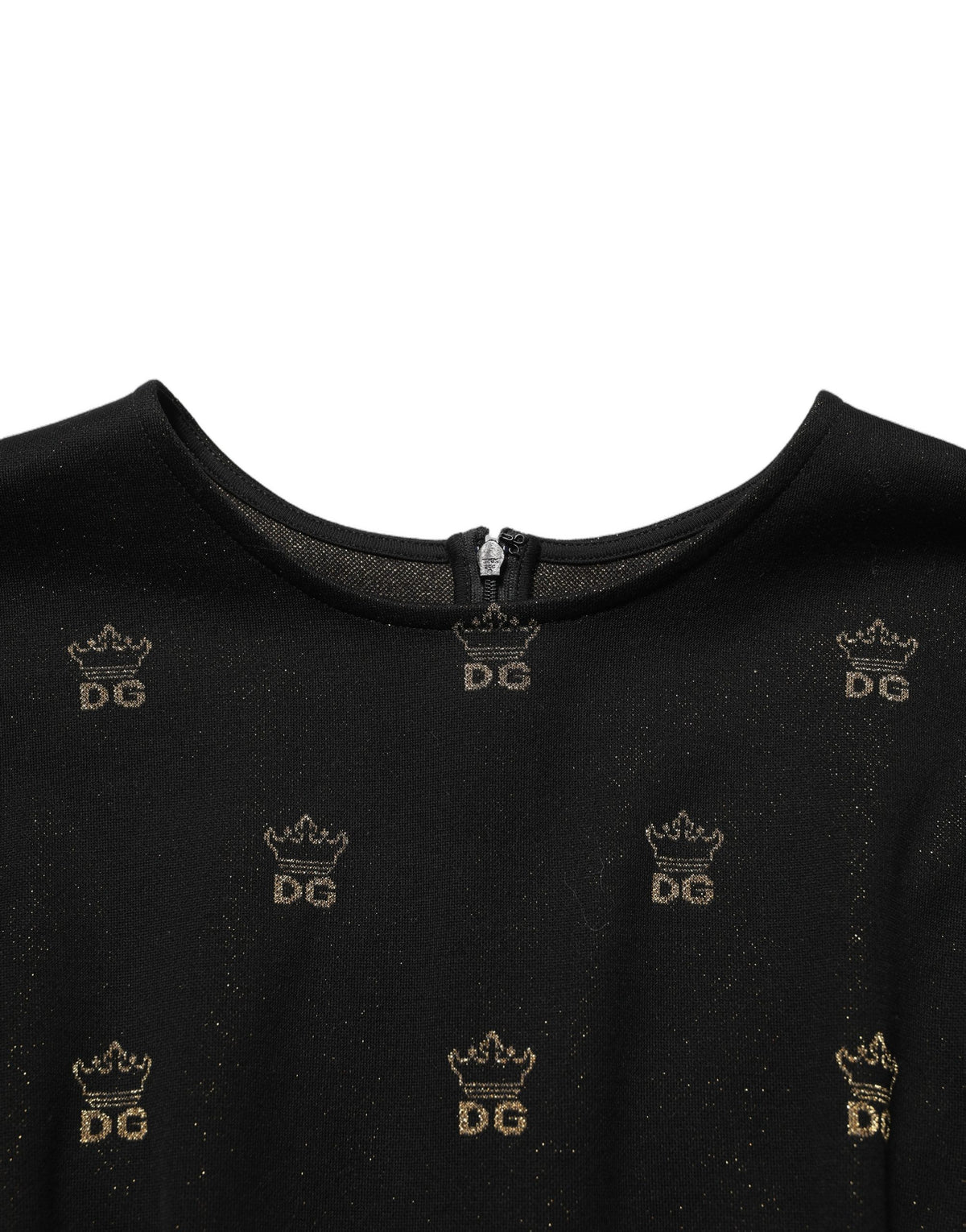 Dolce & Gabbana Aria Women's Sheath Wrap Short-Sleeve Cotton Nylon & Polyester Midi Short Dress - Black Patterned