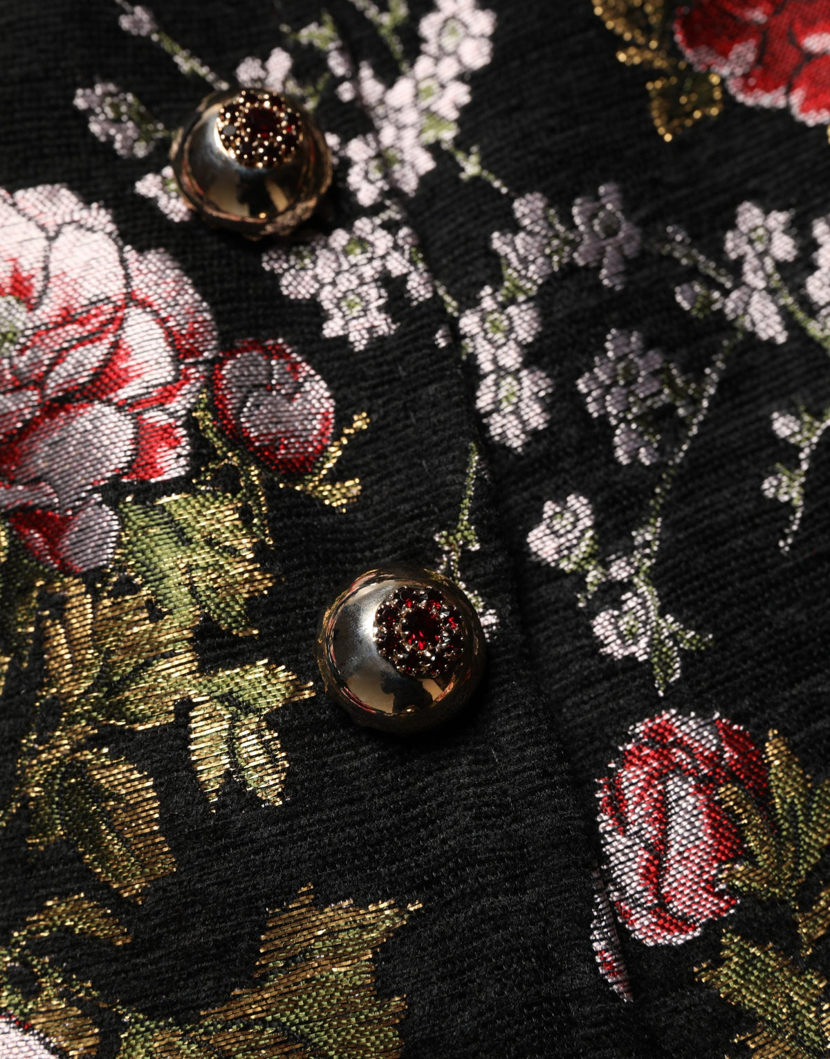 Dolce & Gabbana Women's Down Acetate & Polyester Blazer - Multicolor Patterned Floral Jacquard