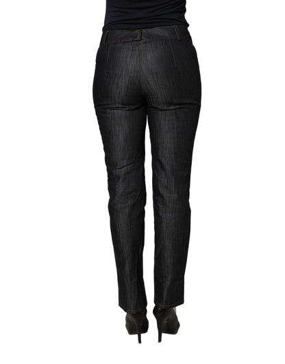 BENCIVENGA Women's Skinny Slim Mid Rise Denim Cotton Jeans - Black