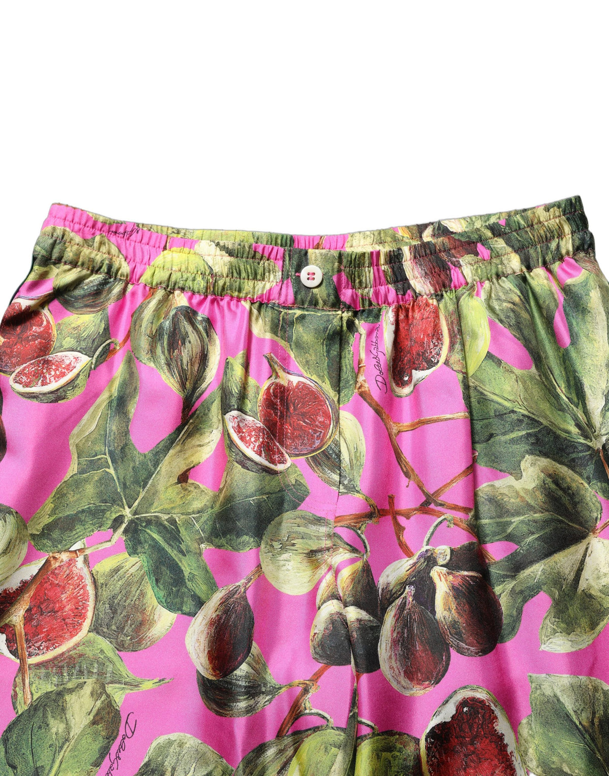 Dolce & Gabbana Women's Tapered Leg Silk Trousers - Fuchsia Patterned