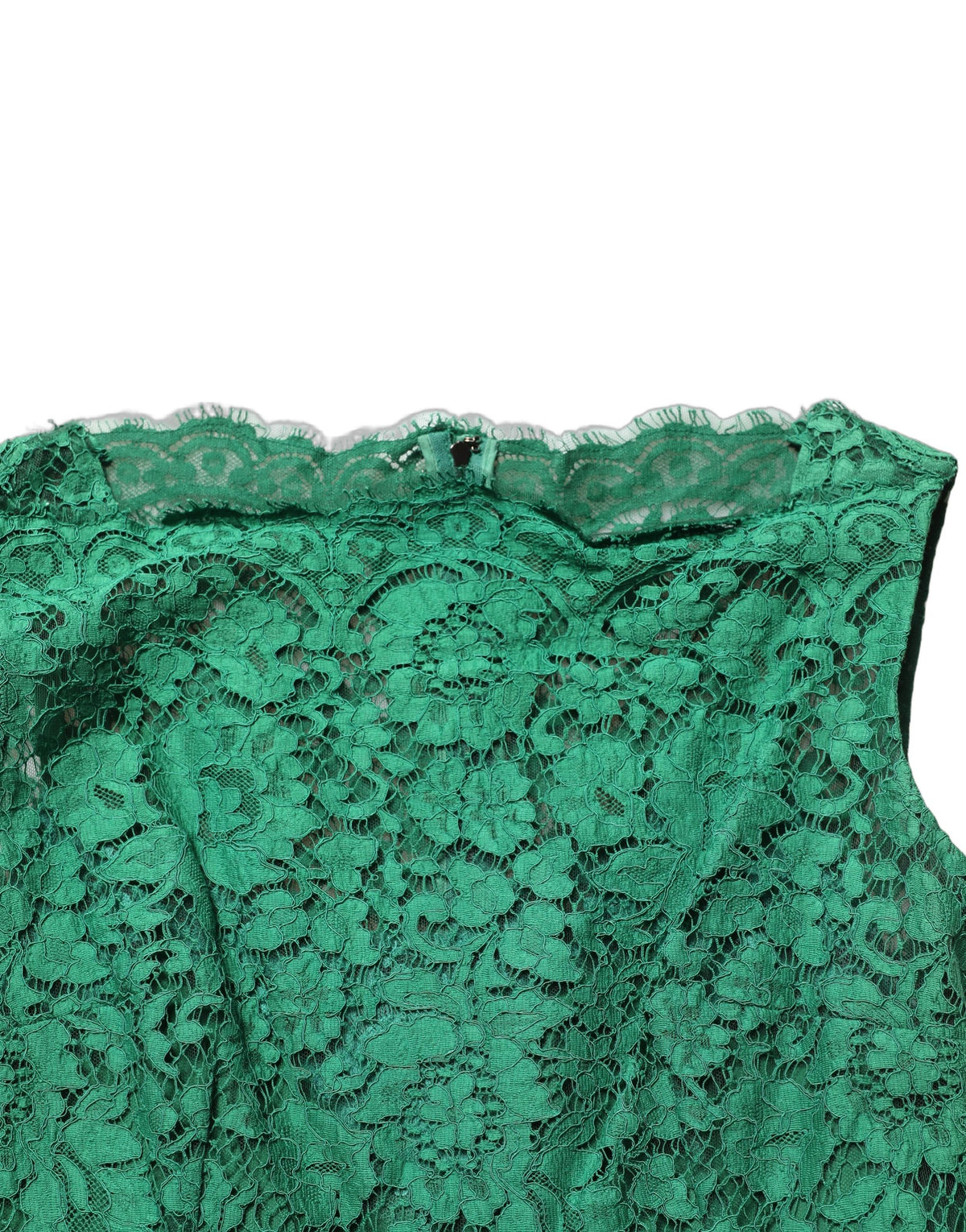 Dolce & Gabbana Women's Sleeveless Cotton Silk Viscose & Lace Midi Dress - Green Floral