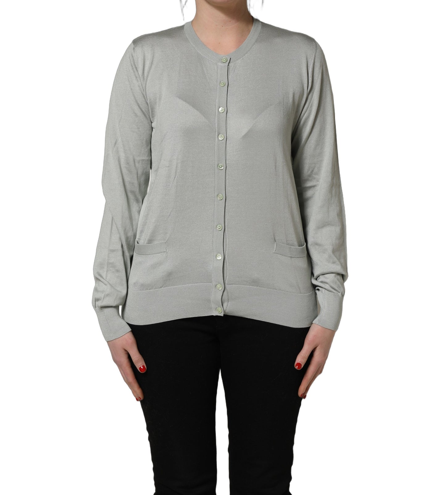 Dolce & Gabbana Green ButtonDown LongSleeve Cardigan Sweater