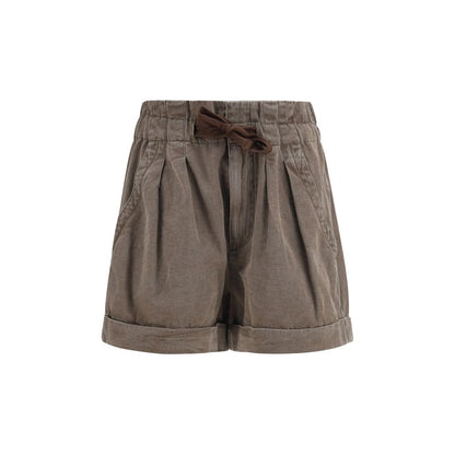 Marant Etoile Brown Cotton Bermuda Shorts