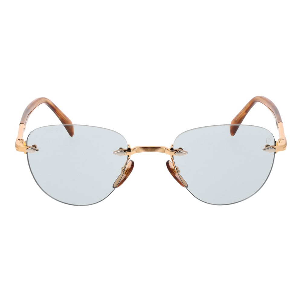 Sunglasses by David Beckham for men in and gold featuring an opulent rimless panto frame design with a sophisticated gold coloured frame finish and high-performance non-polarized lens.