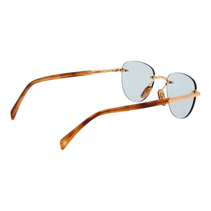 Sunglasses by David Beckham for men in gold features a sumptuous silhouette, showcasing a sumptuous rimless panto frame design in gold coloured frame with high-performance non-polarized lens.