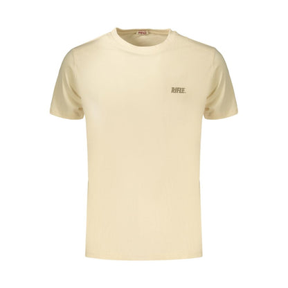 T-Shirt by Rifle for men in cotton beige features an edgy silhouette, meticulously detailed with a sophisticated and for a truly edgy finish.