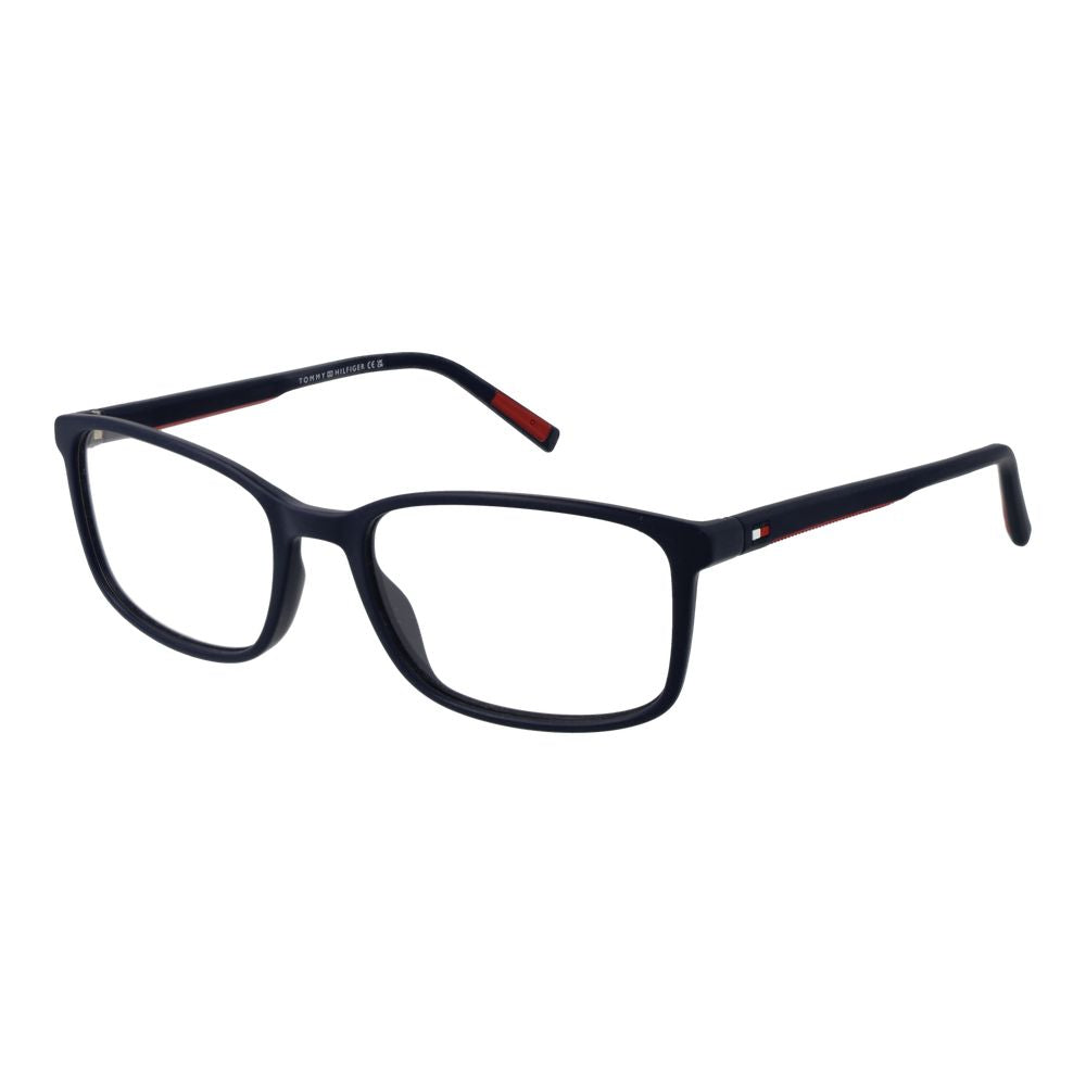 Eyeglasses Frames by Tommy Hilfiger for men in polyamide blue features an refined silhouette, showcasing a sophisticated blue coloured frame and refined full-frame frame design for a refined look.