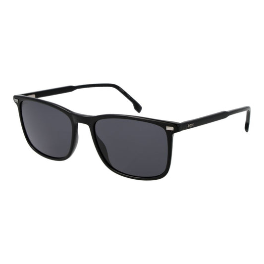 Hugo Boss Rectangle Non Polarized Dark Tint Acetate Sunglasses - Black