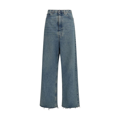 Maison Margiela Blue Cotton High-Waisted Jean