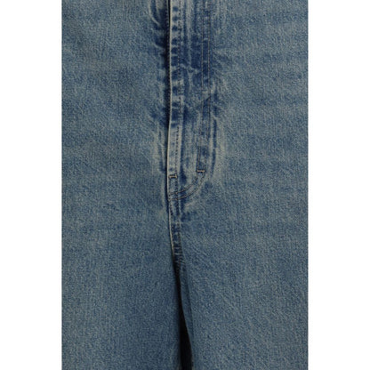 Maison Margiela Blue Cotton High-Waisted Jean