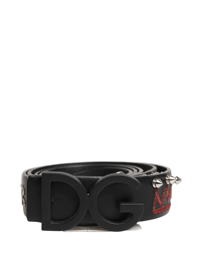 Dolce & Gabbana 9 To 5 Calf Leather Belt - Black