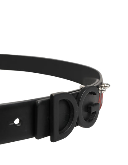 Dolce & Gabbana 9 To 5 Calf Leather Belt - Black