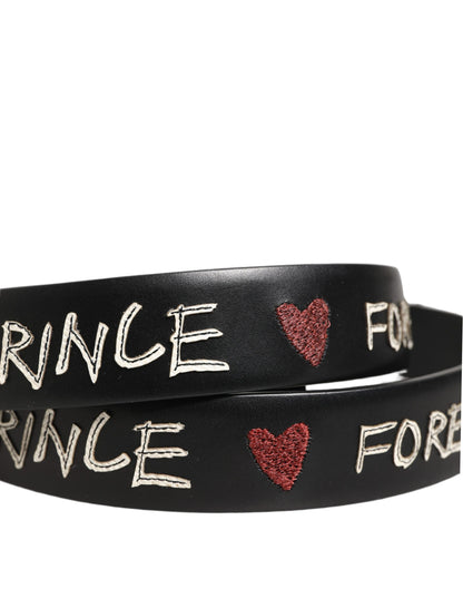 Dolce & Gabbana 9 To 5 Calf Leather Belt - Black