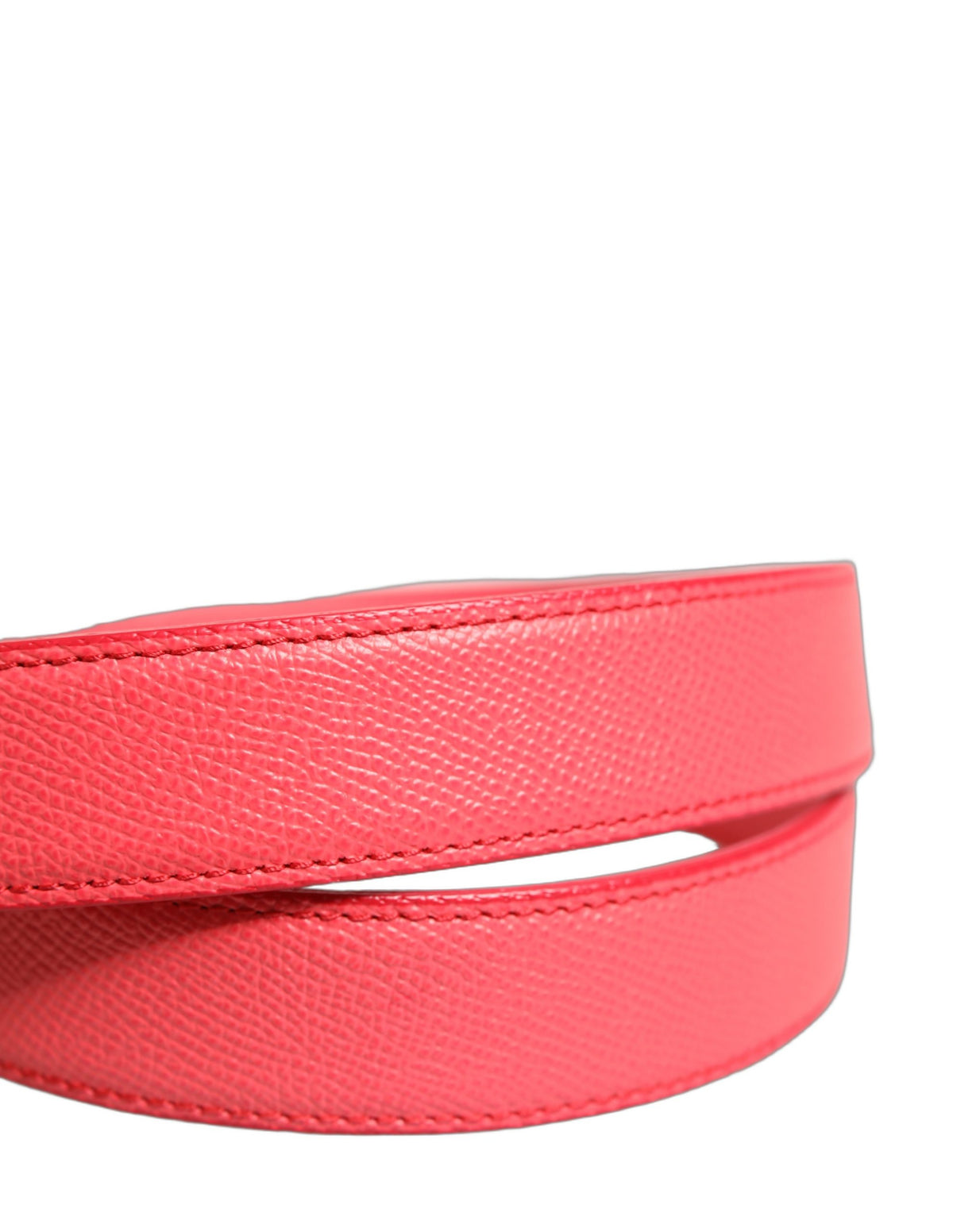 Dolce & Gabbana Lambskin Leather Belt - Pink Silver