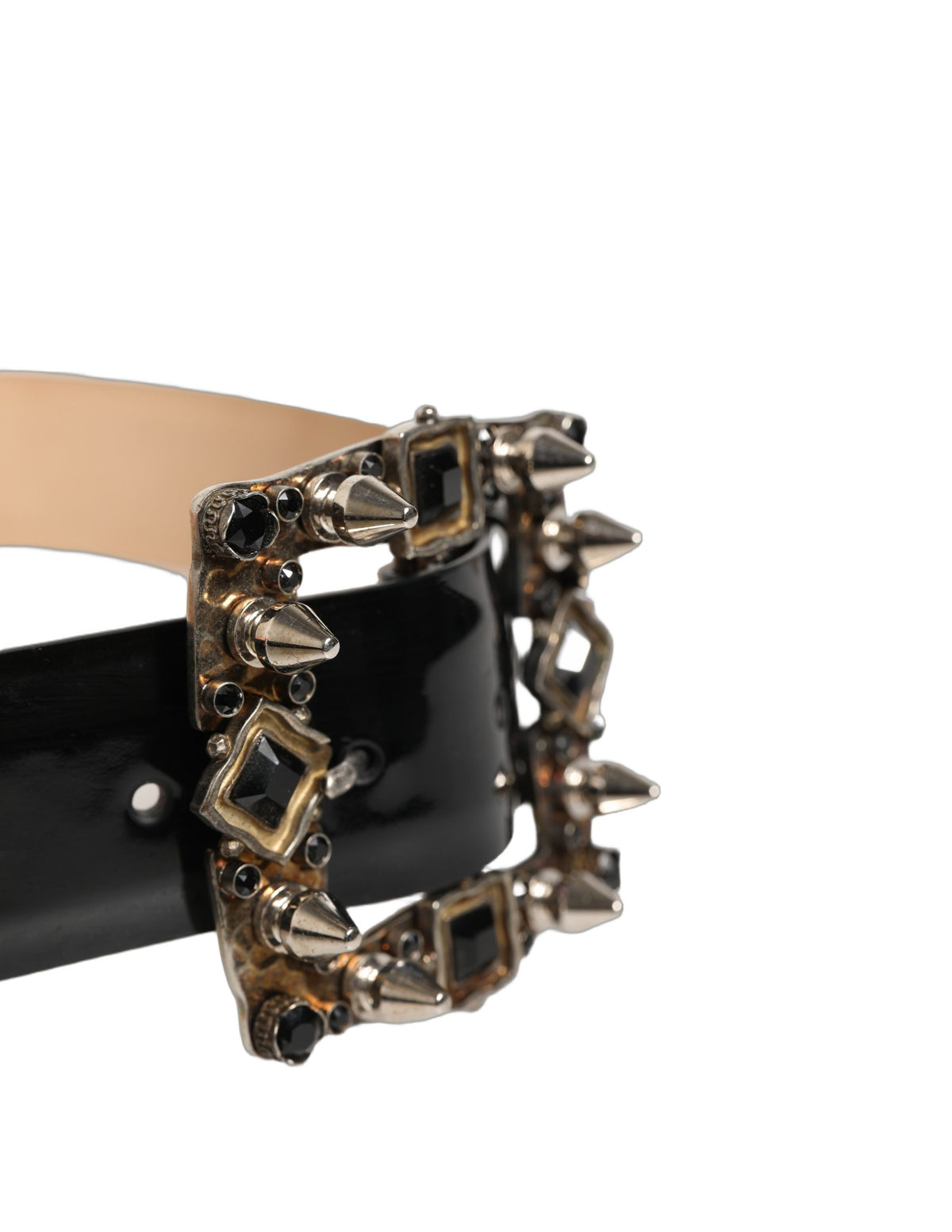 Dolce & Gabbana Calf Leather Belt - Black Gold