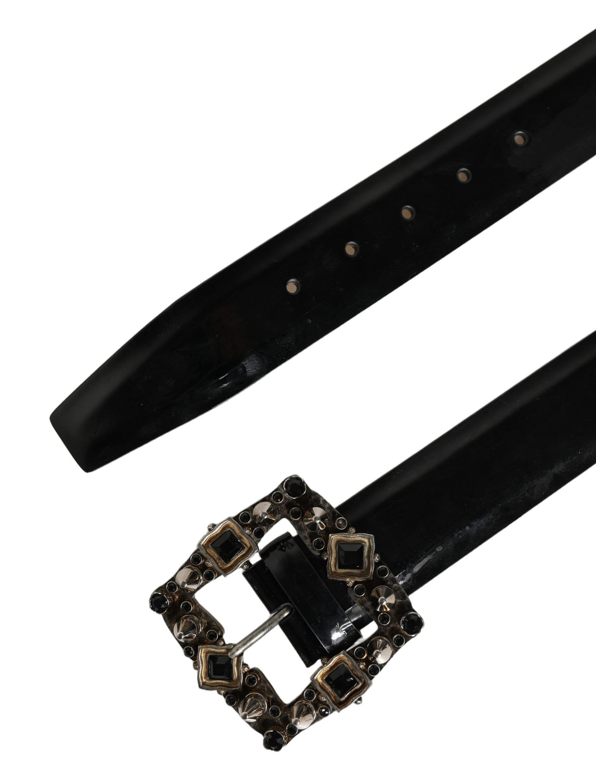 Dolce & Gabbana Calf Leather Belt - Black Gold