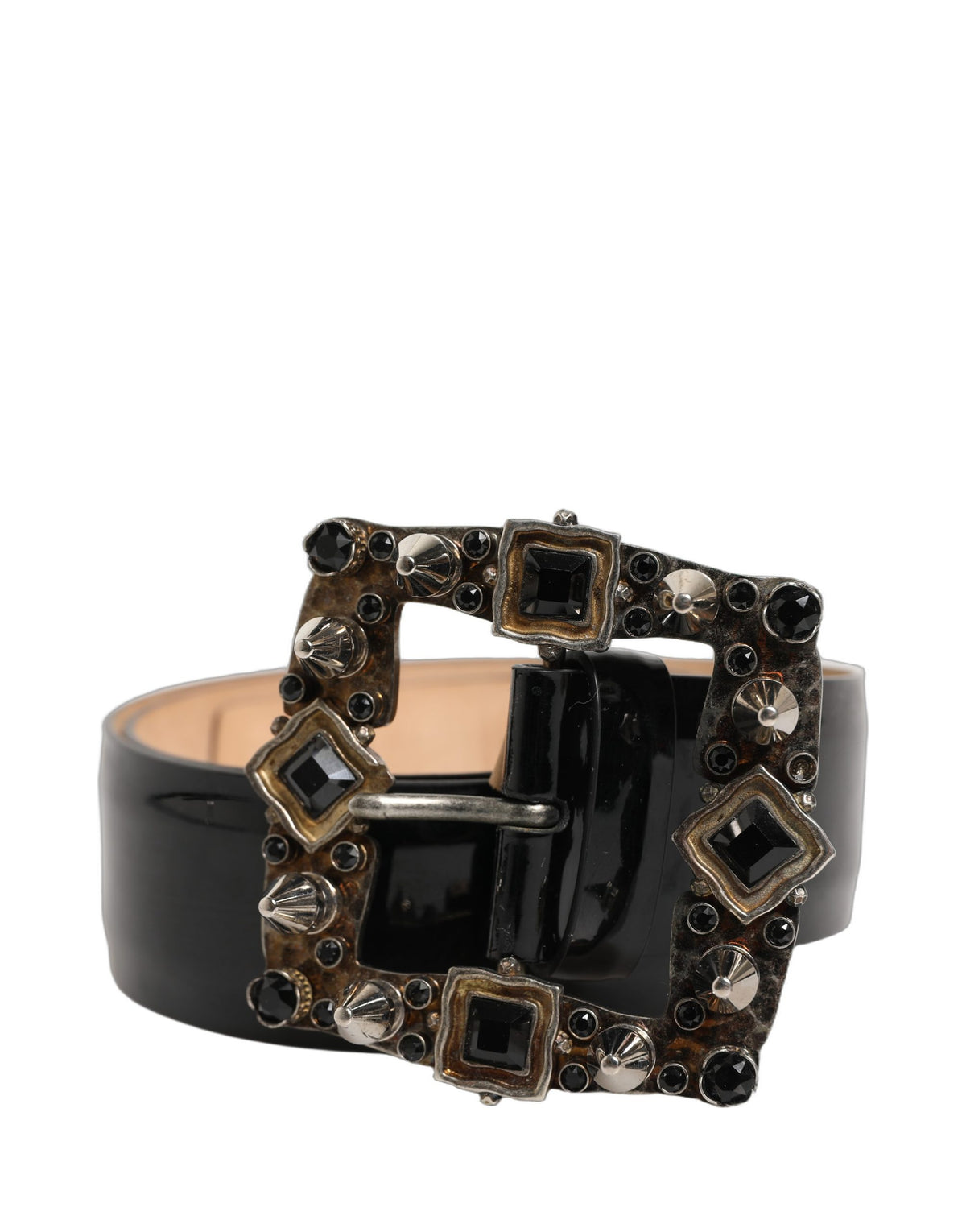Dolce & Gabbana Calf Leather Belt - Black Gold