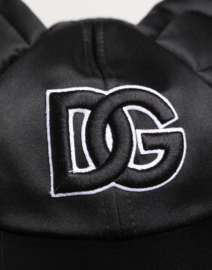 Dolce & Gabbana Polyester Velvet & Viscose Baseball Cap - Animal Black