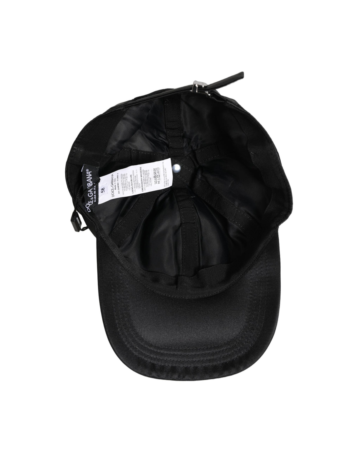 Dolce & Gabbana Polyester Velvet & Viscose Baseball Cap - Animal Black