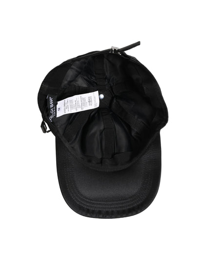 Dolce & Gabbana Polyester Velvet & Viscose Baseball Cap - Animal Black