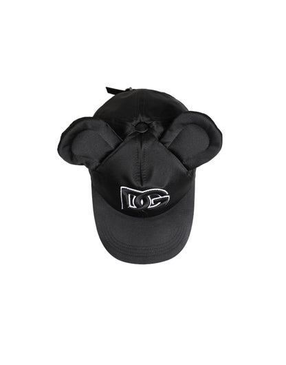 Dolce & Gabbana Polyester Velvet & Viscose Baseball Cap - Animal Black