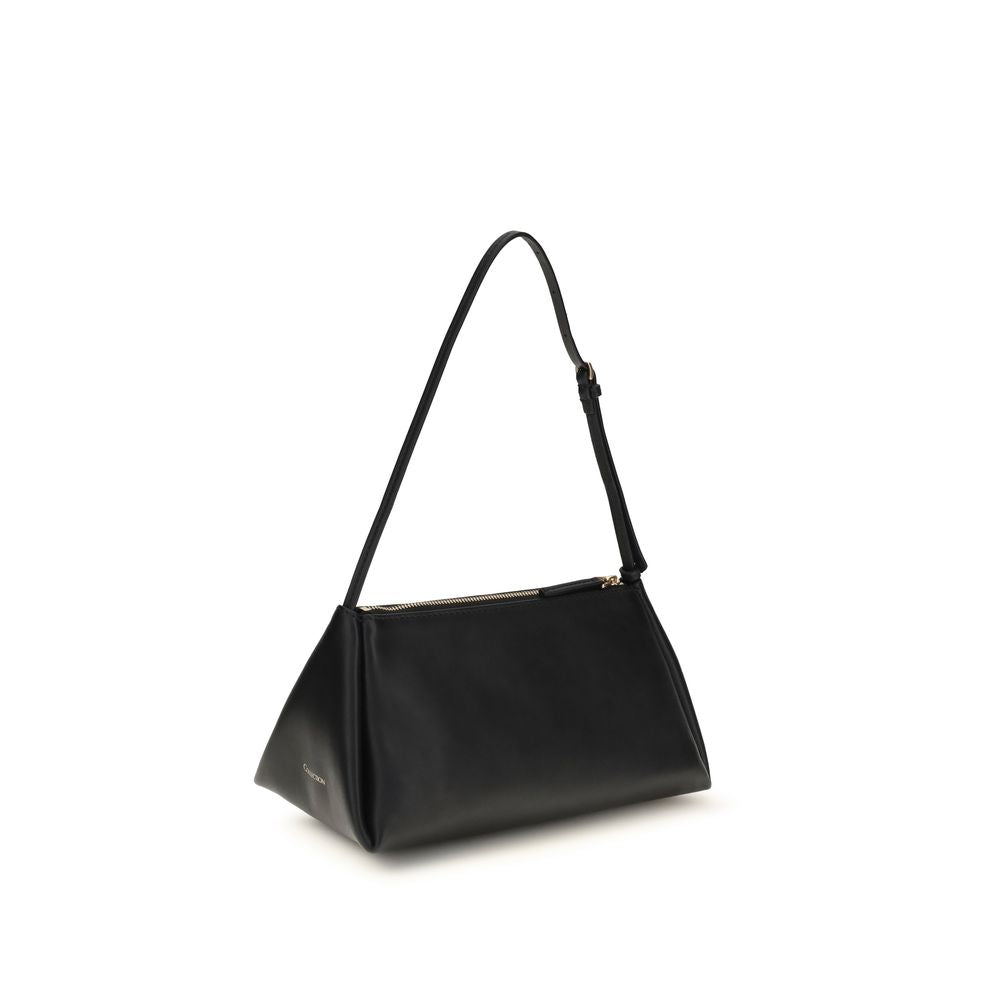 Calvin Klein Black Calf Leather Bos Taurus Shoulder Bag