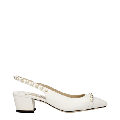 Jimmy Choo Blue Leather Flat Sandals