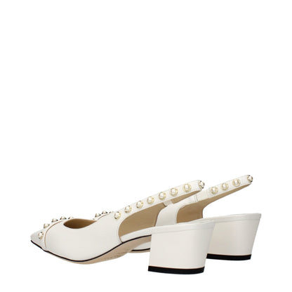 Jimmy Choo Blue Leather Flat Sandals