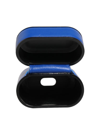 Dolce & Gabbana Polyurethane & Calf Leather Earbuds Carrying Case - Blue