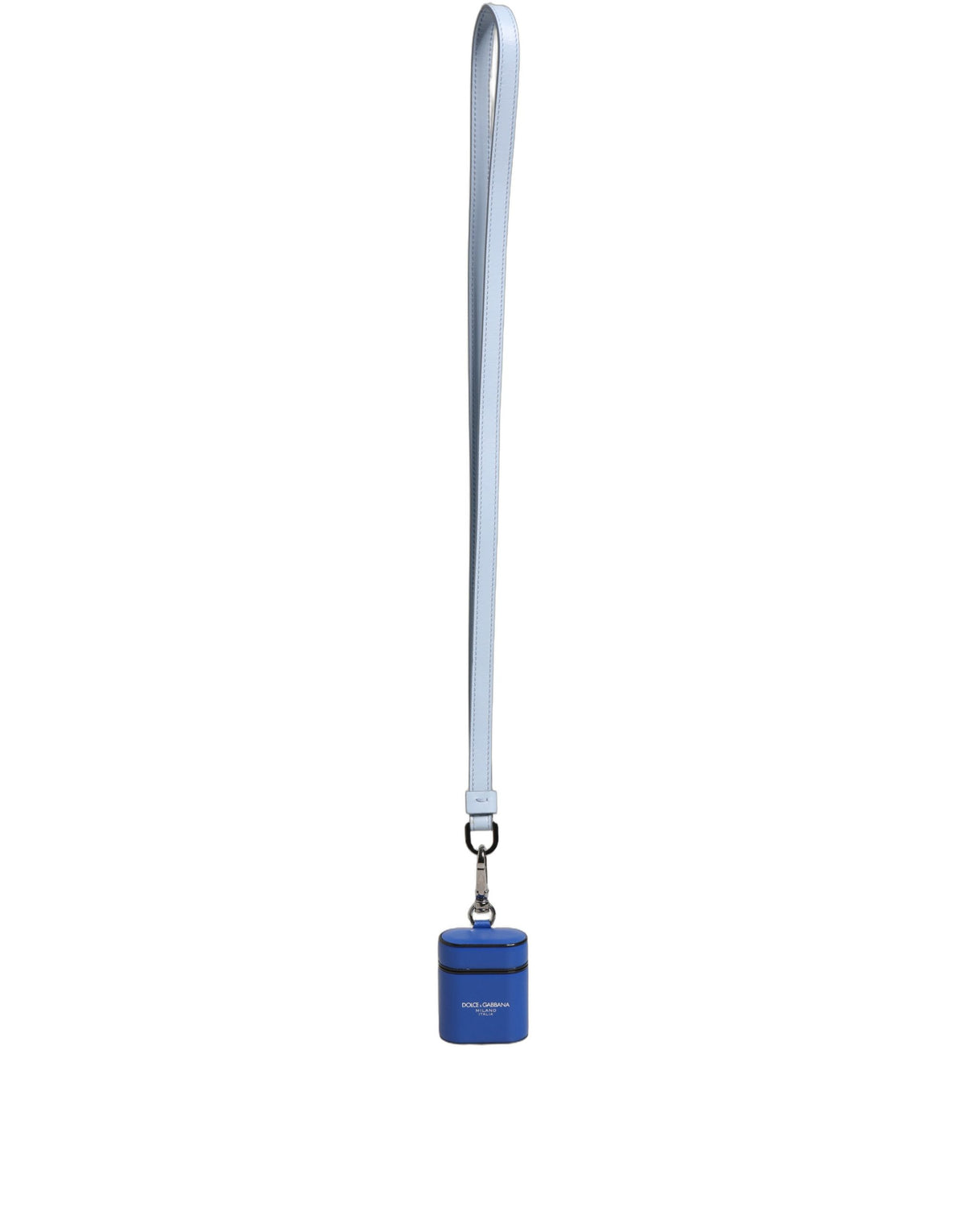 Dolce & Gabbana Polyurethane & Calf Leather Earbuds Carrying Case - Blue