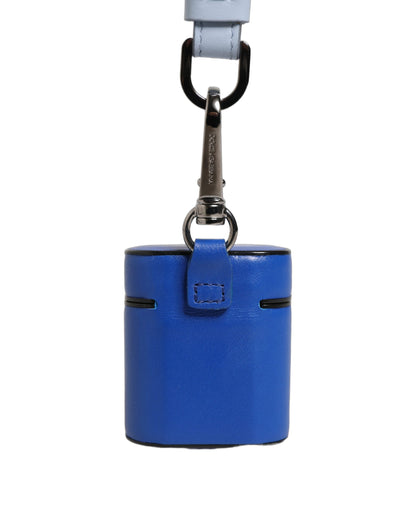 Dolce & Gabbana Polyurethane & Calf Leather Earbuds Carrying Case - Blue