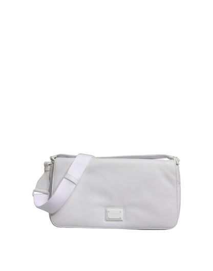 Dolce & Gabbana Aria Acrylic Leather Cotton 2-in-1 Shoulder Crossbody Handbag - White