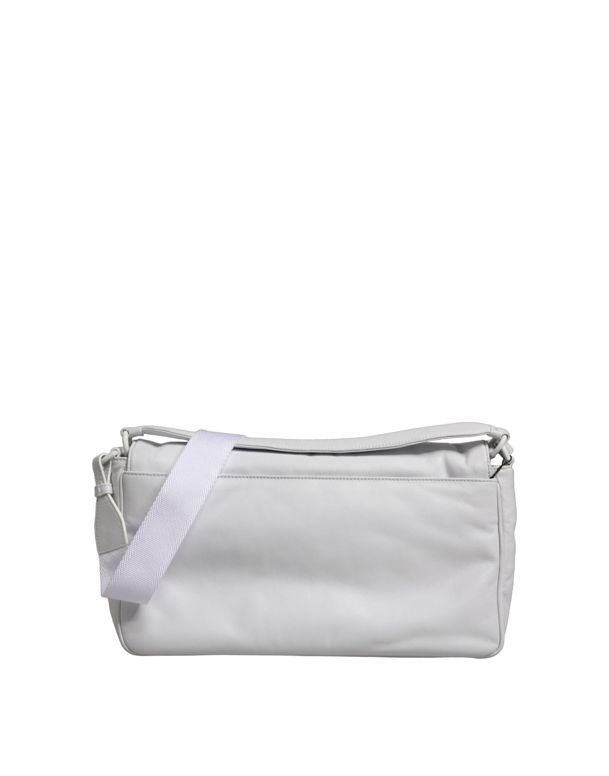Dolce & Gabbana Aria Acrylic Leather Cotton 2-in-1 Shoulder Crossbody Handbag - White