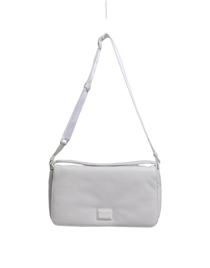 Dolce & Gabbana Aria Acrylic Leather Cotton 2-in-1 Shoulder Crossbody Handbag - White
