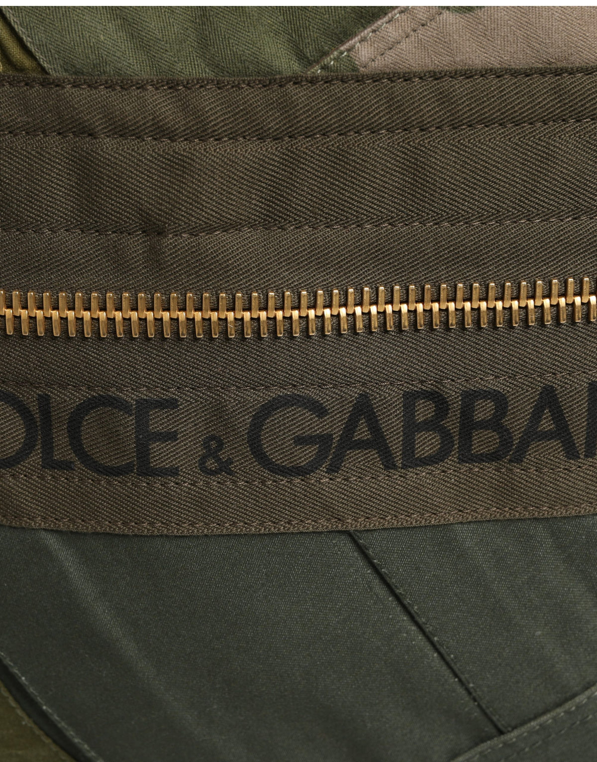 Dolce & Gabbana Calf Leather Viscose Cotton Mini Rucksack Backpack - Military Green Patchwork