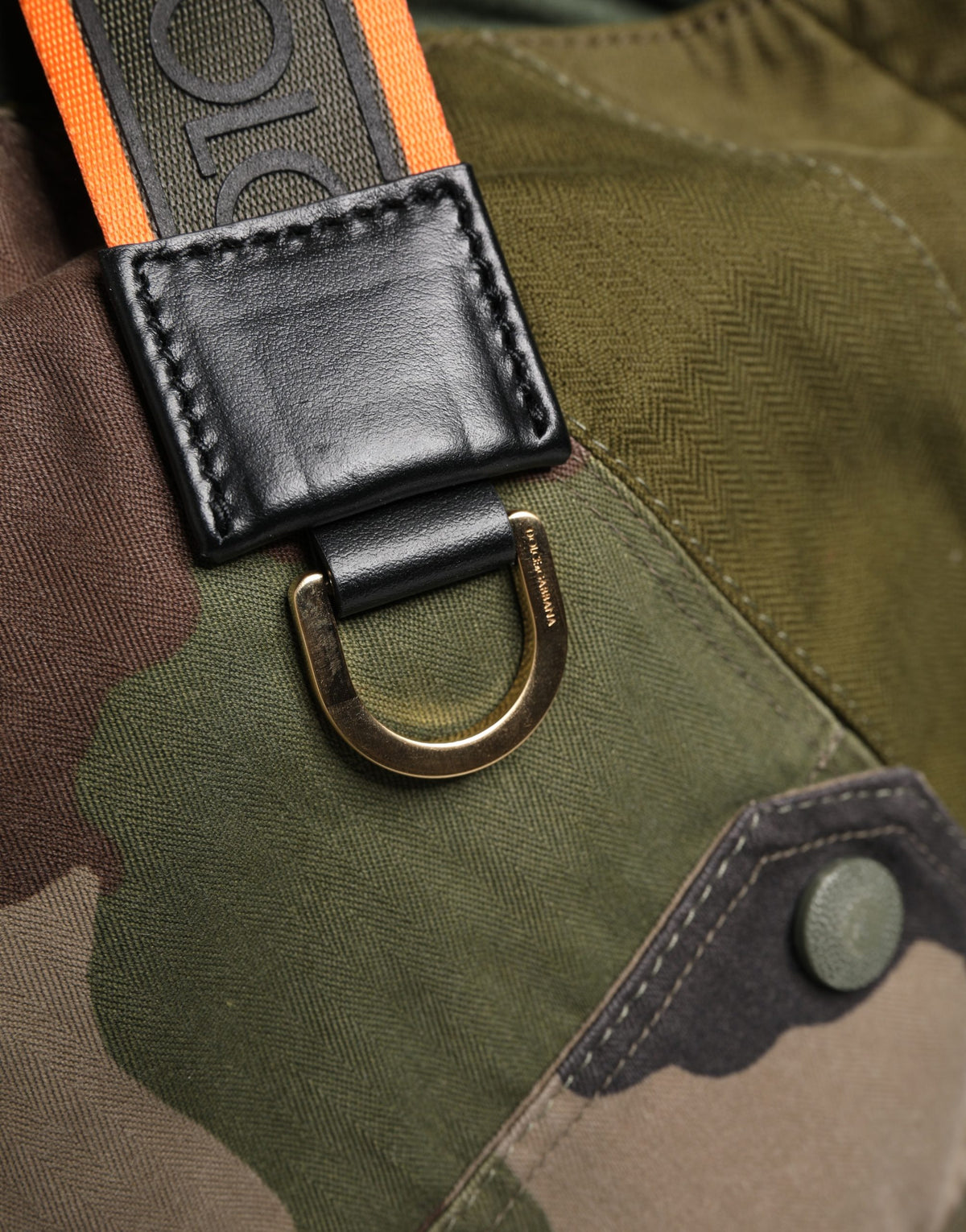Dolce & Gabbana Calf Leather Viscose Cotton Mini Rucksack Backpack - Military Green Patchwork